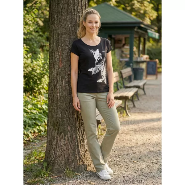  Dámske tričko ALTISPORT ALW178122 ČIERNA A STRIEBORNÁ 