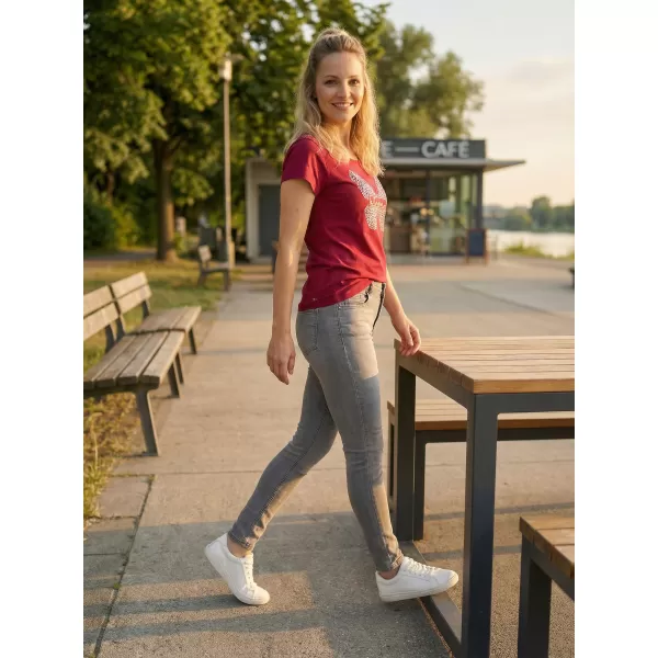  Dámske tričko KIXMI ROSIE VÍNOVÁ 