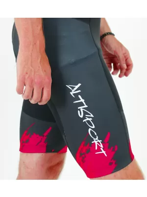 Pánske cyklošortky premium ALTISPORT SWE/ALM01S13 ČERVENÁ