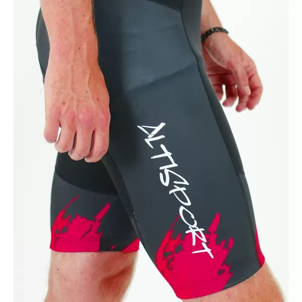  Pánske cyklošortky premium ALTISPORT SWE/ALM01S13 ČERVENÁ 
