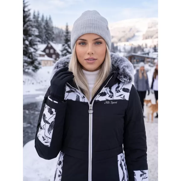  Dámska zimná bunda ALTISPORT BIANCA ČIERNA 