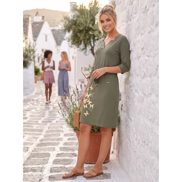  Dámske šaty ALTISPORT ALW134/ANIKA KHAKI 