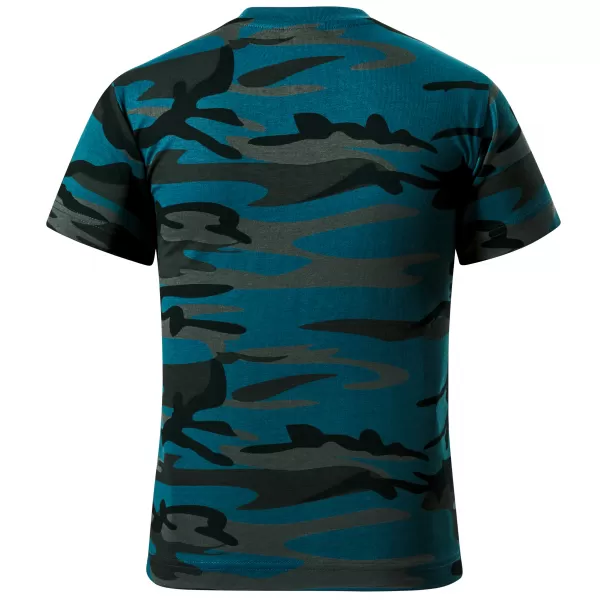  Detské tričko MALFINI CAMOUFLAGE 149 CAMOUFLAGE/PETROL 