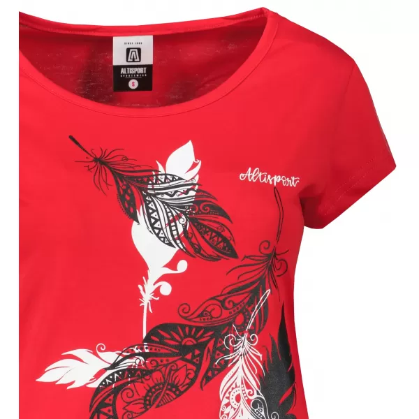  Dámske tričko ALTISPORT ALW178120 ČERVENÁ 