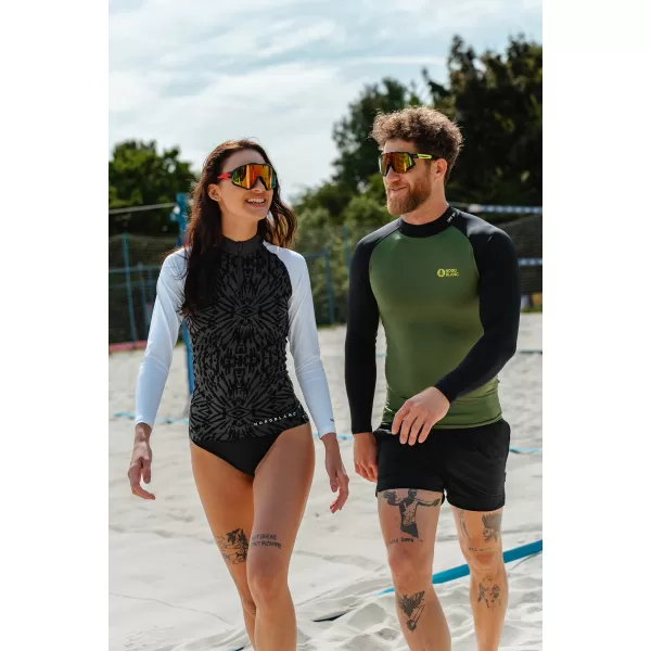  Pánske tričko s UV ochranou NORDBLANC SURFER NBSMF7867 ZELENÁ/ČIERNA 