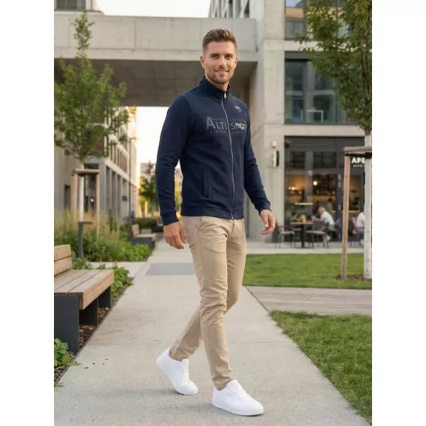  Pánska mikina ALTISPORT BLAKE TMAVO MODRÁ 