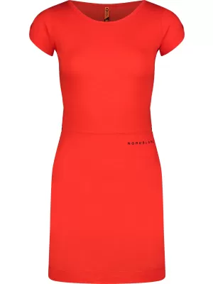 Dámske šaty NORDBLANC WAISTLINE NBSLD7805 ORANŽOVÝ ATRAMENT