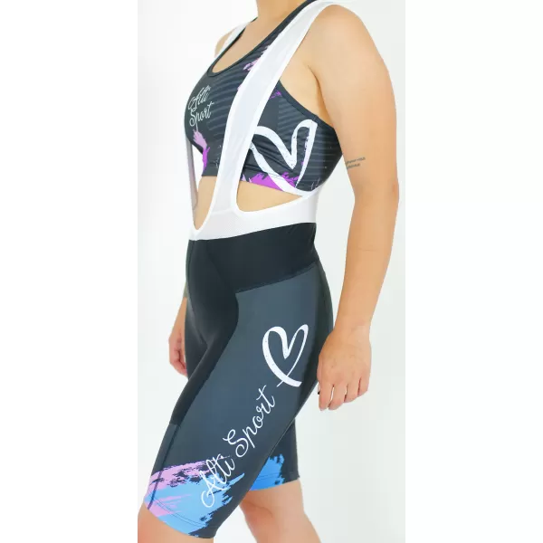  Dámske cyklošortky premium ALTISPORT SWE/ALW01S14 FIALOVÁ/MODRÁ 