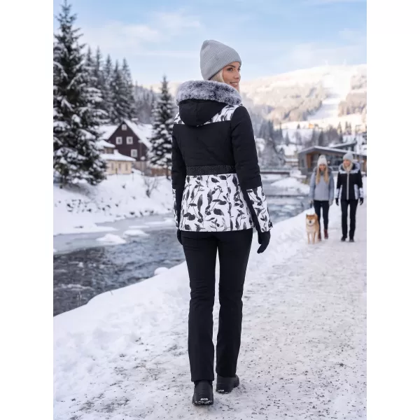  Dámska zimná bunda ALTISPORT BIANCA ČIERNA 