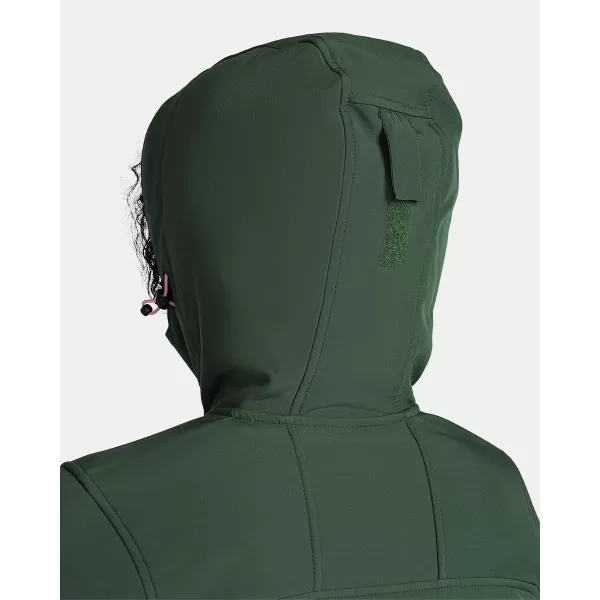  Dámska softshellová bunda KILPI RAVIA-W TL0109KI TMAVO zelená 