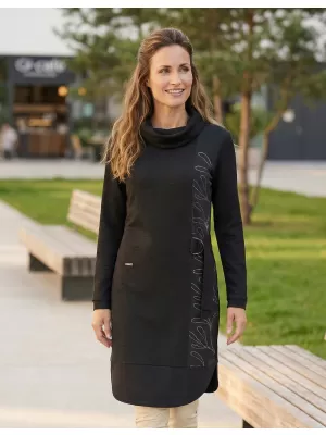 Dámske mikinové šaty KIXMI RENIE ČIERNA