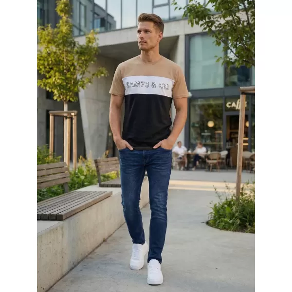  Pánske tričko SAM 73 SEAMUS MT 828 ZLATÁ 