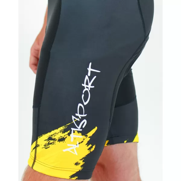  Pánske cyklošortky premium ALTISPORT SWE/ALM01S13 ŽLTÁ 
