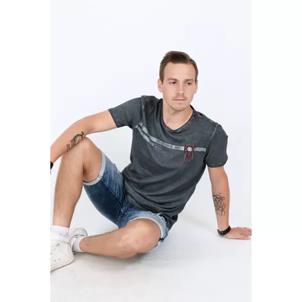  Pánske tričko KIXMI RICKY TMAVOŠEDÁ 