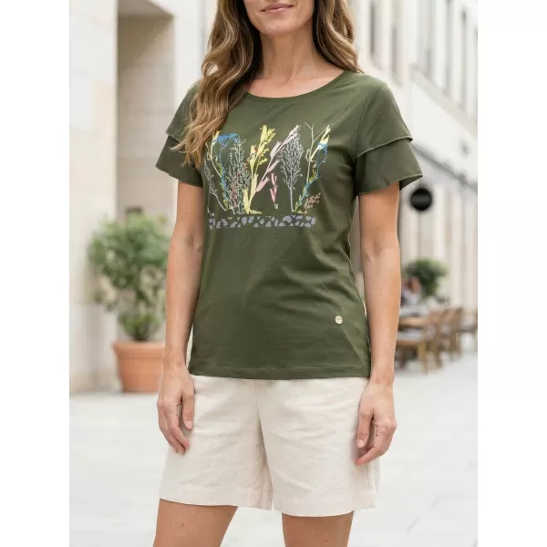  Dámske tričko KIXMI RIANNA MILITARY 