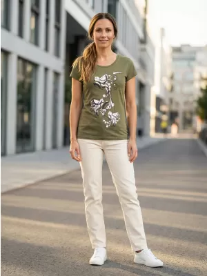 Dámske tričko ALTISPORT ALW179122 KHAKI