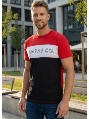 Pánske tričko SAM 73 SEAMUS MT 828 červená
