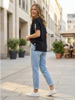 Dámske tričko KIXMI RANYA ČIERNA / BIELA