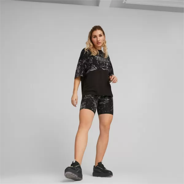 Dámske legíny PUMA POWER AOP 7 HIGH-WAIST SHORT LEGGINGS 673643-01 ČIERNA 