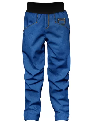 Detské softshellové nohavice WAMU DŽÍNY JEANS