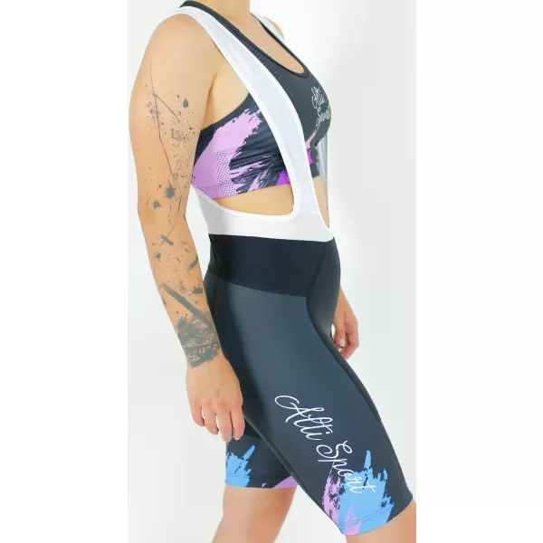  Dámske cyklošortky premium ALTISPORT SWE/ALW01S14 FIALOVÁ/MODRÁ 