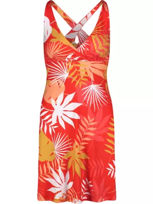 Dámske šaty NORDBLANC V-NECK NBSLD7804 ORANŽOVÝ ATRAMENT