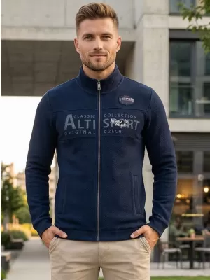 Pánska mikina ALTISPORT BLAKE TMAVO MODRÁ