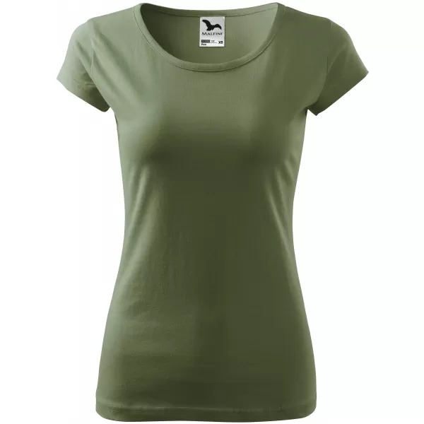  Dámske tričko MALFINI PURE 122 KHAKI 