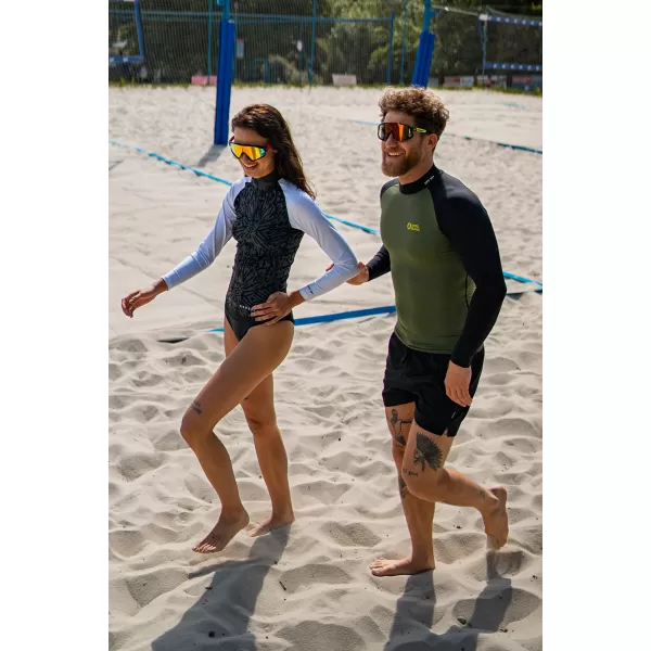  Pánske tričko s UV ochranou NORDBLANC SURFER NBSMF7867 ZELENÁ/ČIERNA 