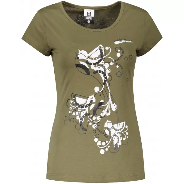  Dámske tričko ALTISPORT ALW179122 KHAKI 