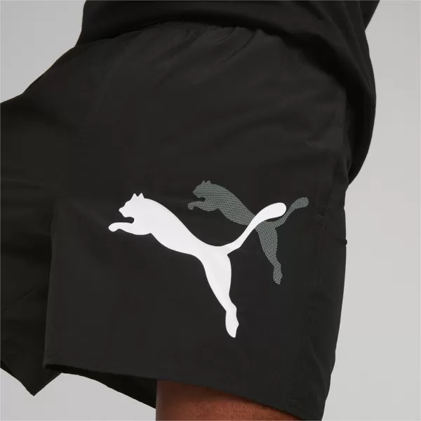  Pánske šortky PUMA ESS+ LOGO POWER CAT WOVEN SHORTS 5 673382-01 ČIERNA 