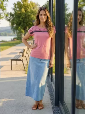 Dámske tričko KIXMI ROSELLA TMAVO RUŽOVÁ