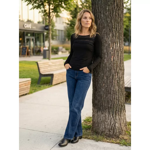  Dámske tričko KIXMI RACHEL ČIERNA / BIELA 