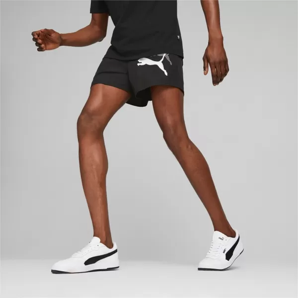  Pánske šortky PUMA ESS+ LOGO POWER CAT WOVEN SHORTS 5 673382-01 ČIERNA 