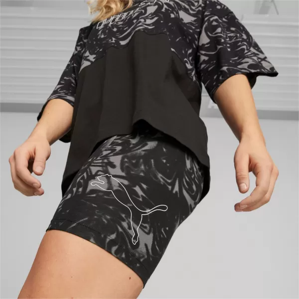  Dámske legíny PUMA POWER AOP 7 HIGH-WAIST SHORT LEGGINGS 673643-01 ČIERNA 