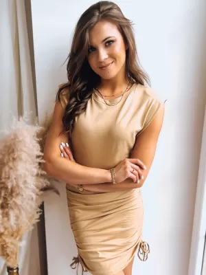 Dámske šaty DSTREET mimosa ey2284 béžová