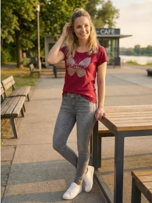 Dámske tričko KIXMI ROSIE VÍNOVÁ