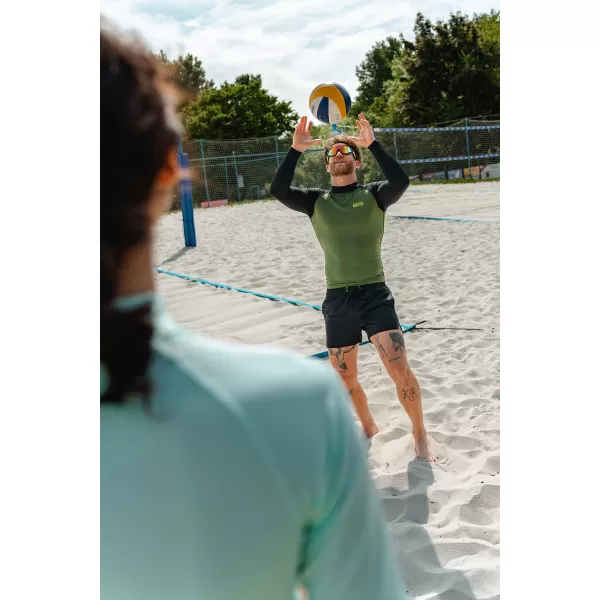  Pánske tričko s UV ochranou NORDBLANC SURFER NBSMF7867 ZELENÁ/ČIERNA 