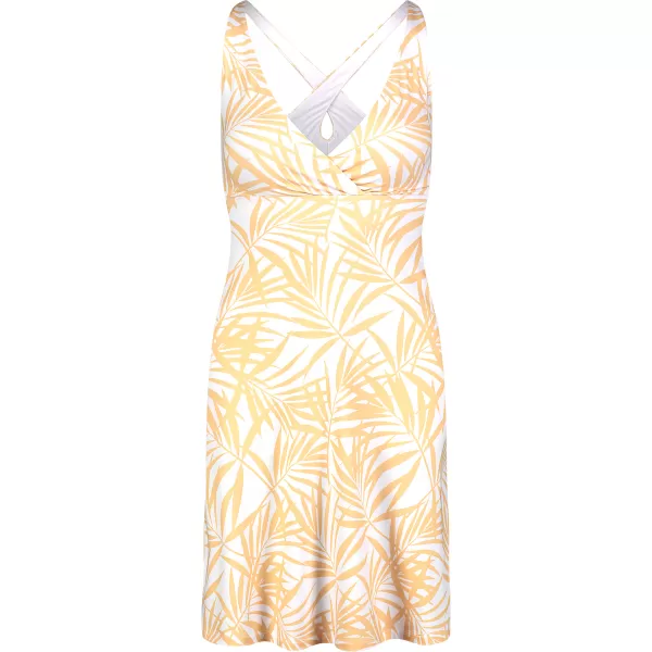  Dámske šaty NORDBLANC V-NECK NBSLD7804 ŽLTÁ/BIELA 