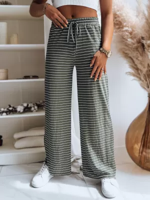 Dámske nohavice DSTREET BOLD STRIPE UY1505 zelená