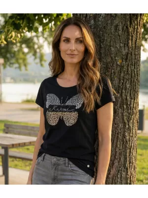 Dámske tričko KIXMI ROSIE ČIERNA / BIELA