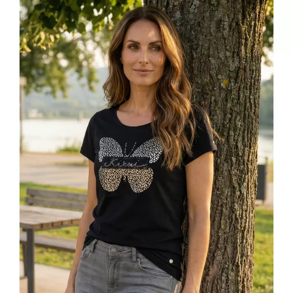  Dámske tričko KIXMI ROSIE ČIERNA / BIELA 