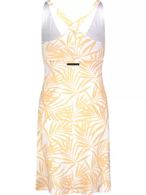 Dámske šaty NORDBLANC V-NECK NBSLD7804 ŽLTÁ/BIELA