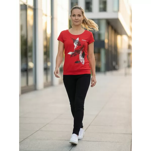  Dámske tričko ALTISPORT ALW178120 ČERVENÁ 