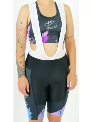 Dámske cyklošortky premium ALTISPORT SWE/ALW01S14 FIALOVÁ/MODRÁ