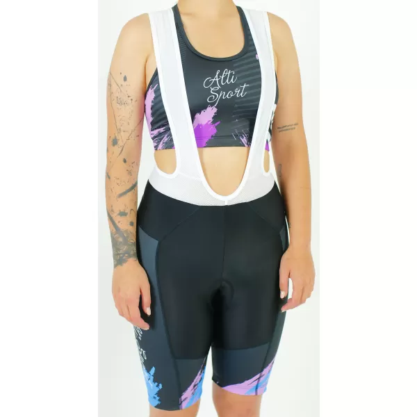  Dámske cyklošortky premium ALTISPORT SWE/ALW01S14 FIALOVÁ/MODRÁ 