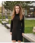 Dámske mikinové šaty KIXMI RIVA ČIERNA/BIELA