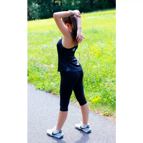  Dámske prémiové tielko ALTISPORT SWE/ALW05S15 ČIERNA A MODRÁ 