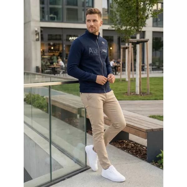  Pánska mikina ALTISPORT BLAKE TMAVO MODRÁ 