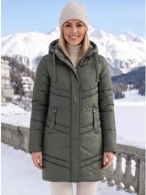 Dámsky kabát ALTISPORT JUCA LCTB215 ZELENÁ